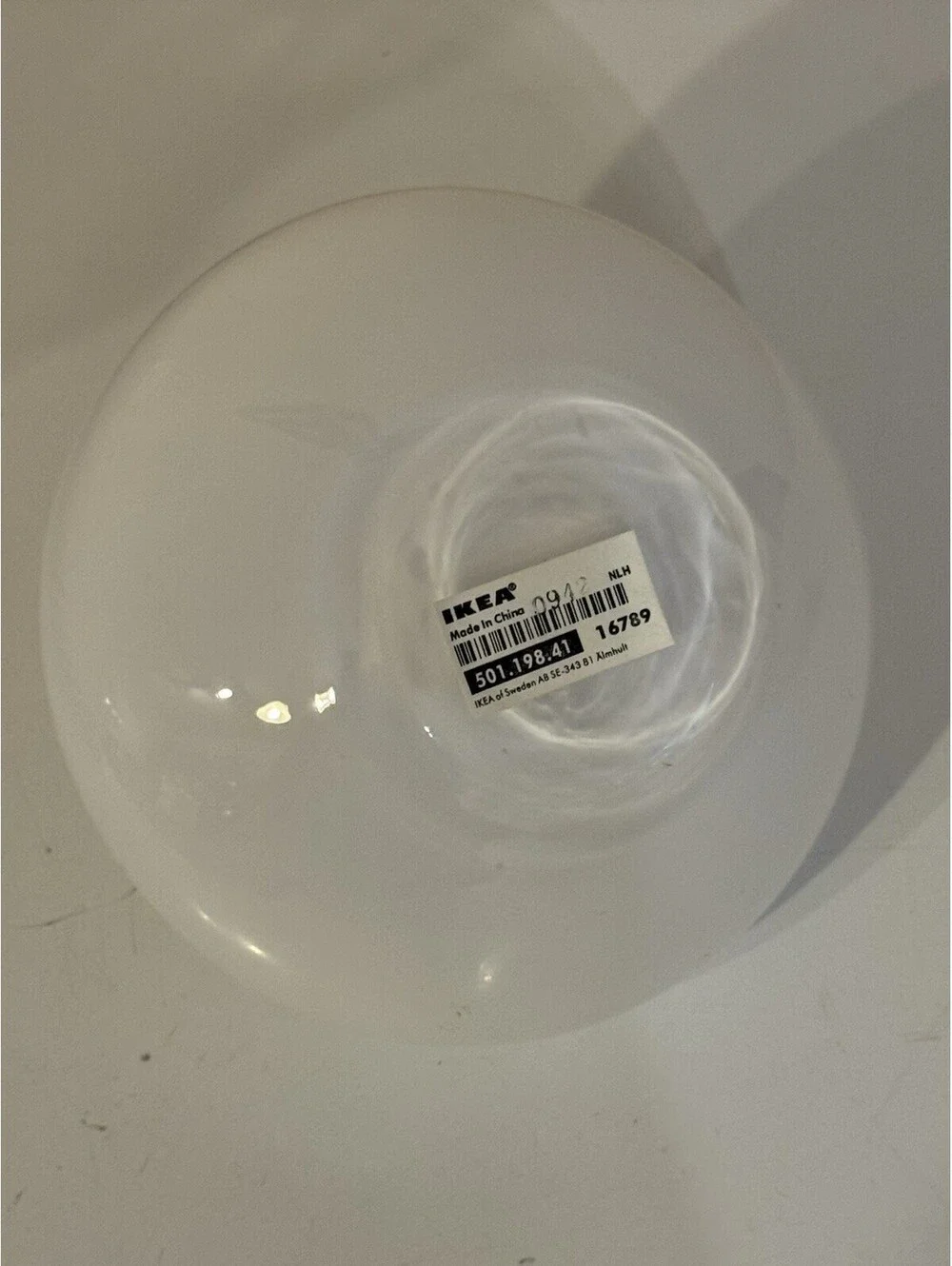 IKEA white glass